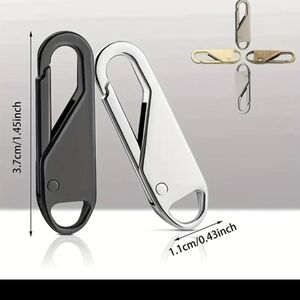 New Replacement zipper pull Silver New